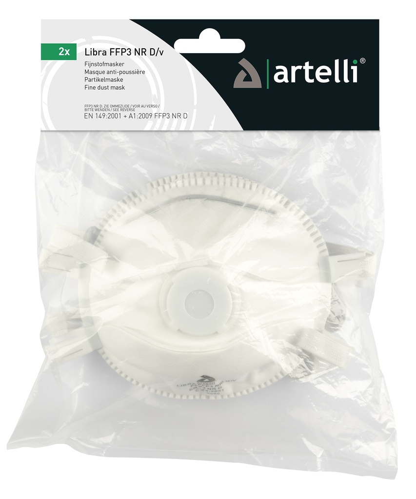 STOFMASKER LIBRA FFP3 NR D/V SINGLE PACK (2ST)