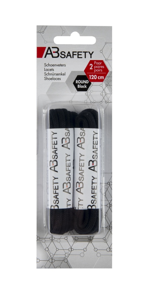 VETERS 120CM ROND ZWART (2PR)