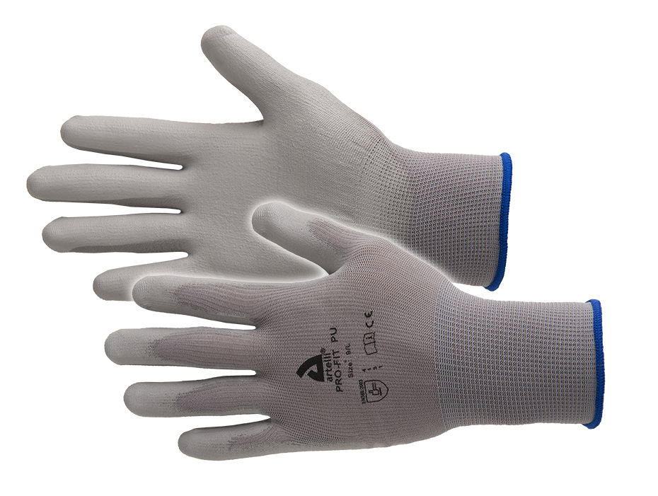 HANDSCHOEN PRO-PU GRIJS SINGLE (1PR)