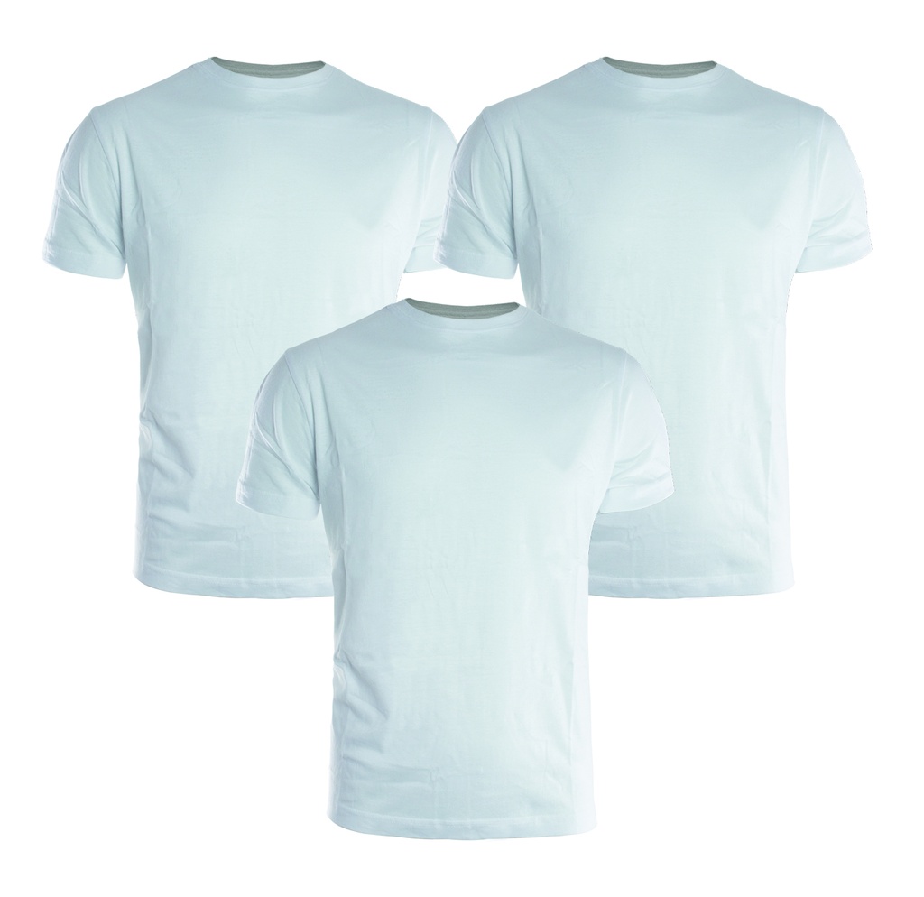T-SHIRT 3PACK BLANC (3PC)