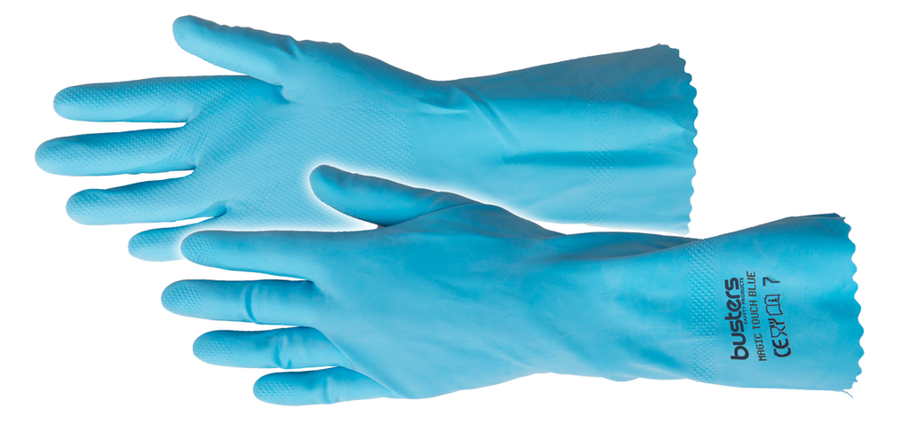 HANDSCHOEN BASIX LATEX BLUE (3 PAAR) (3PR)
