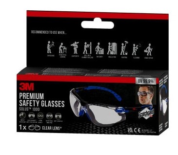 LUNETTES DE SECURITE SOLUS 1000 BL/NR (1PC)