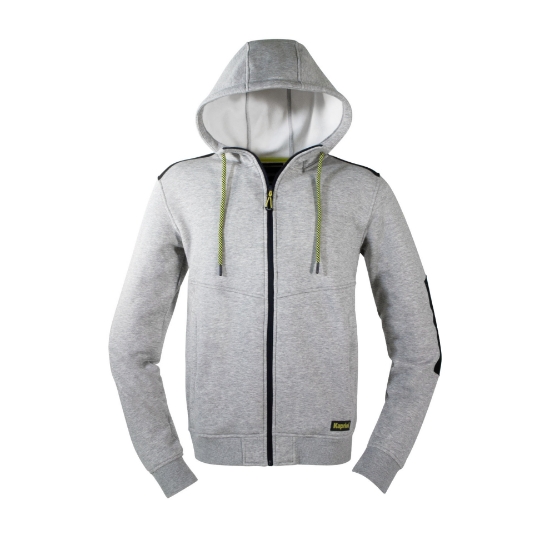 SWEATSHIRT SLICK HOODY ZIPPER GREY (1ST)