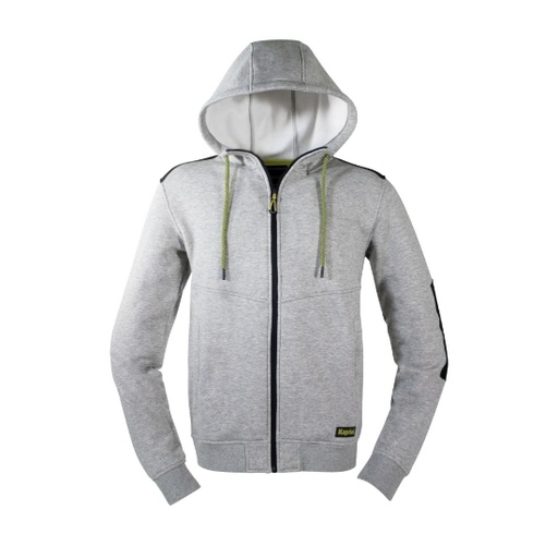 SWEATSHIRT SLICK HOODY ZIPPER GREY (1PC)