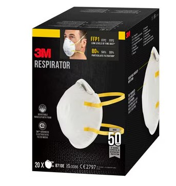 [1051311] MASQUE POUSSIERES 8710E FFP1 (20PC)